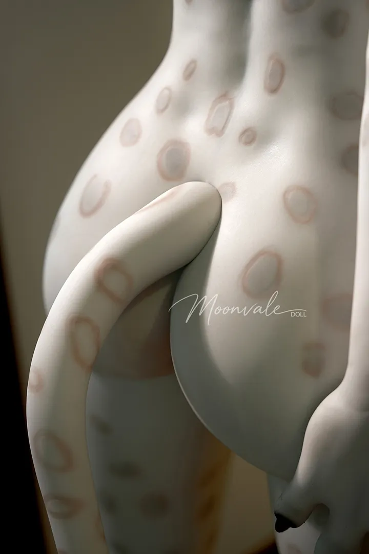 Muñeca sexual de silicona Lyora de 155 cm (5 pies 1 pulg.), diseño furry realista, copa B, cabeza ROS